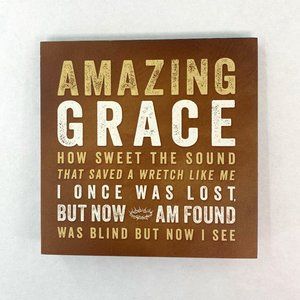 Dayspring Lyrics for Life Heart & Soul Collection Amazing Grace Sign Plaque